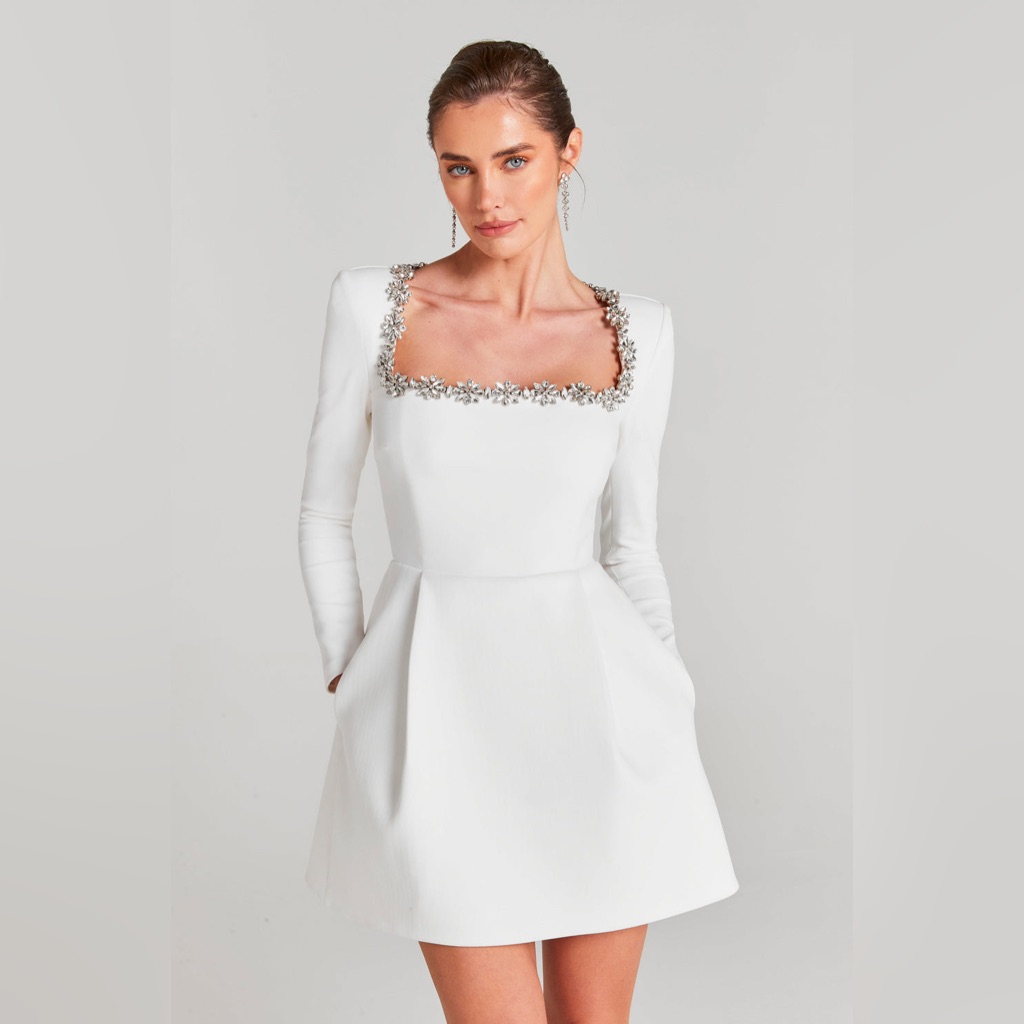 Nwt Nadine Merabi Kimberly White Dress